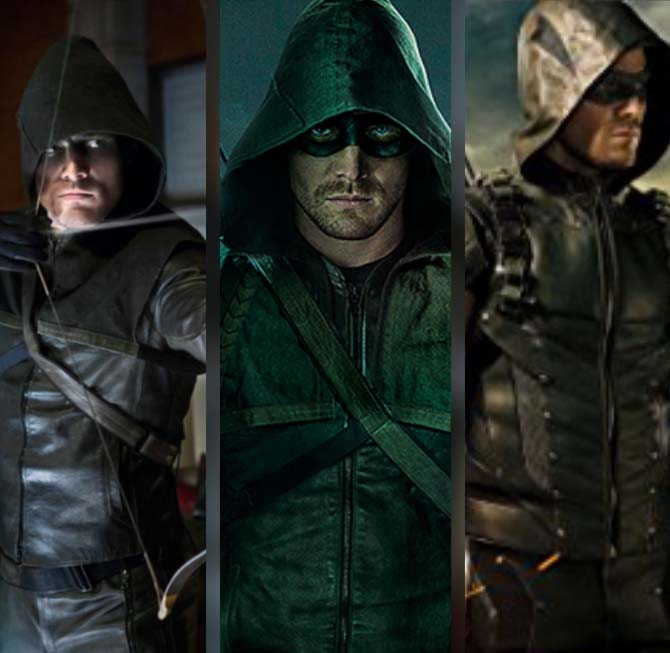 green arrow suits in TV seasons